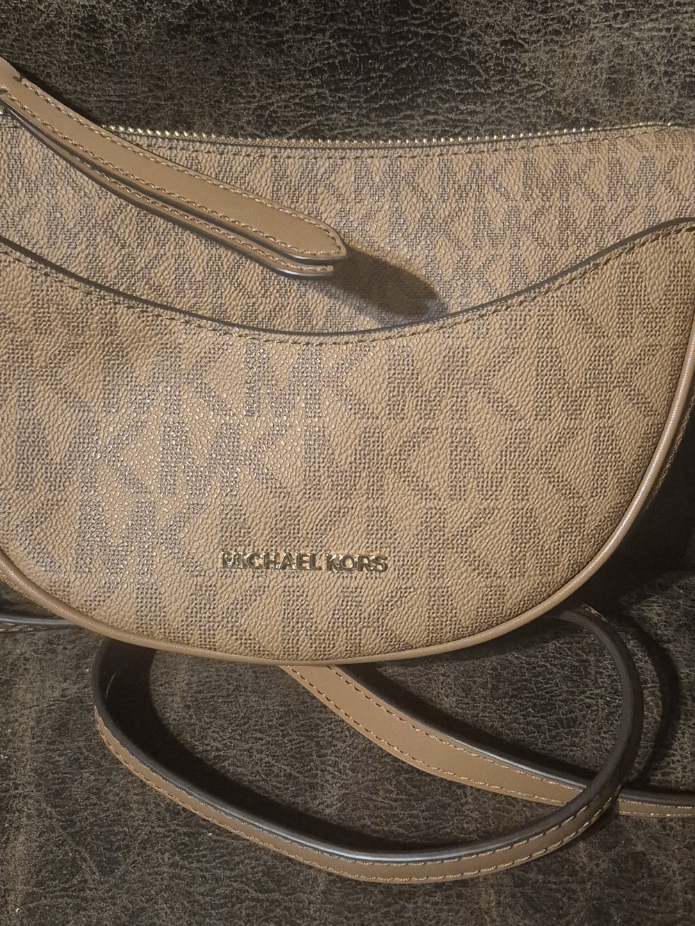 Michael Kors Beige/Tan Signature Crossbody